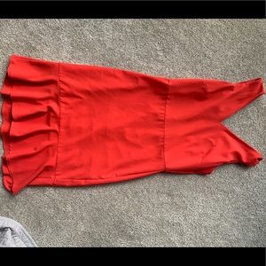 COPY - Red ruffle dress from banana